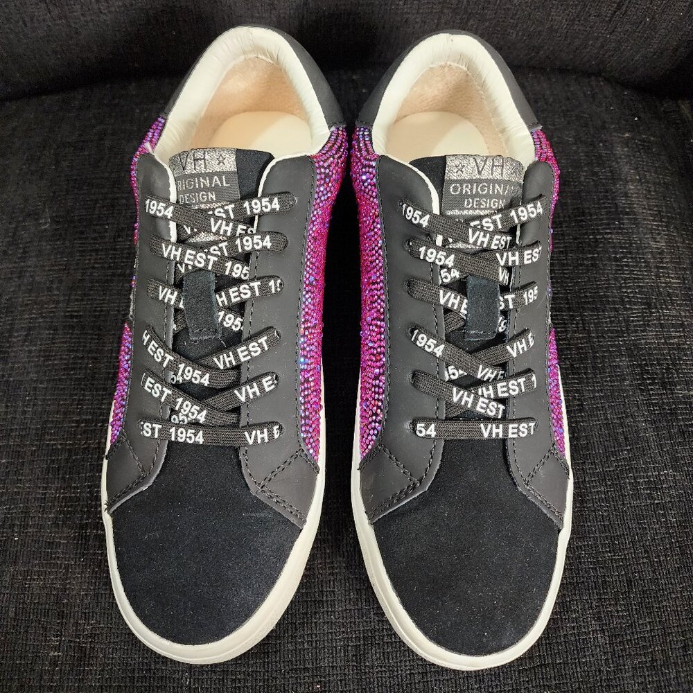 Vintage Havana Bamba Wild Black & Pink Sneakers - Woman's Size 8 - Picture 5 of 12